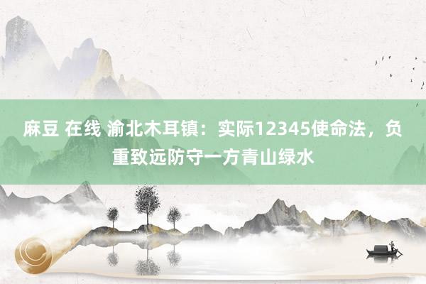 麻豆 在线 渝北木耳镇：实际12345使命法，负重致远防守一方青山绿水