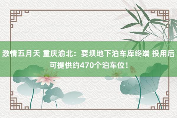 激情五月天 重庆渝北：耍坝地下泊车库终端 投用后可提供约470个泊车位！