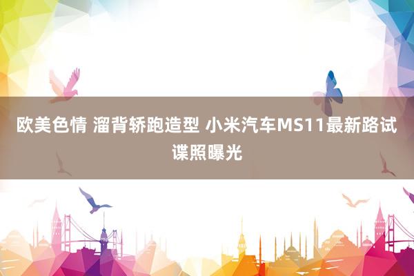 欧美色情 溜背轿跑造型 小米汽车MS11最新路试谍照曝光